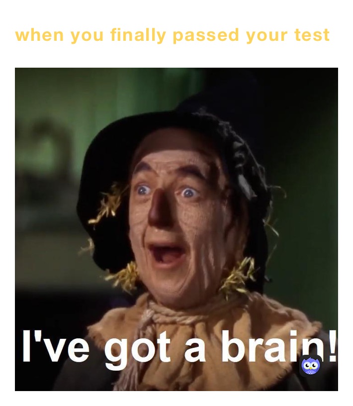 when you finally passed your test