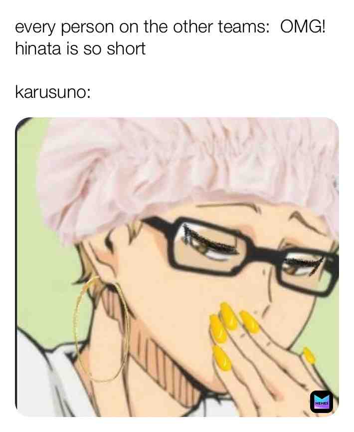 Them knowing full well he can beat all of them😂😂😂  #animememes  #haikyuu  #tsukki  #karasuno  #hinataboke  #hinata