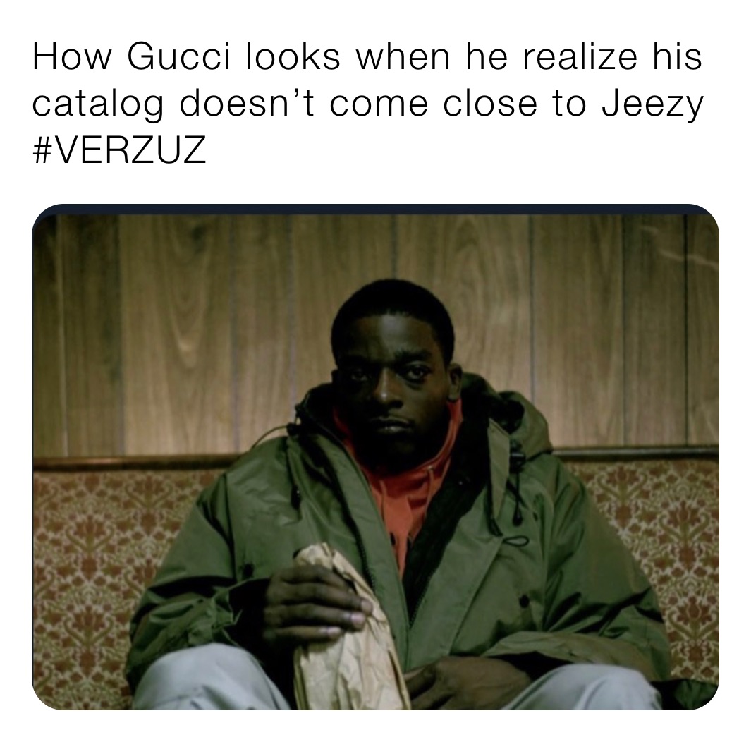 How Gucci looks when he realize his catalog doesn’t come close to Jeezy #VERZUZ