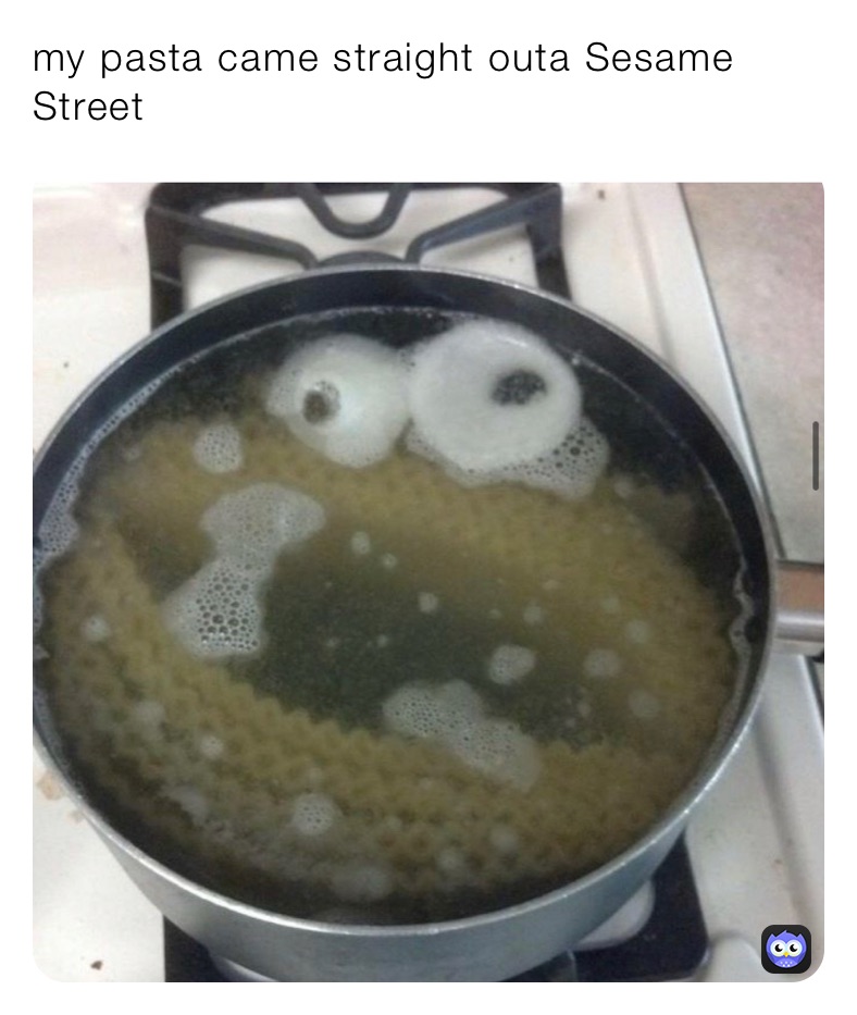 my pasta came straight outa Sesame Street ￼￼