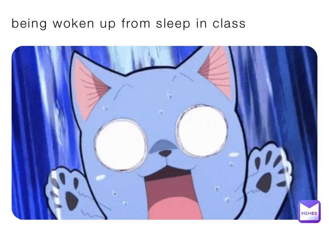 being woken up from sleep in class