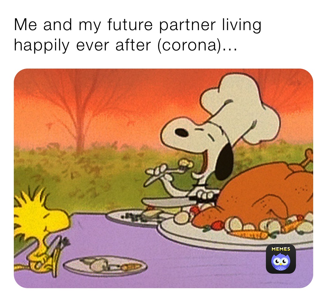 Me and my future partner living happily ever after (corona)...