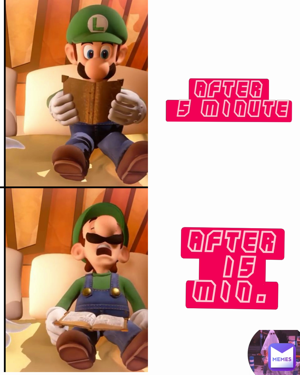 After
 15 min.
 after
 5 minute