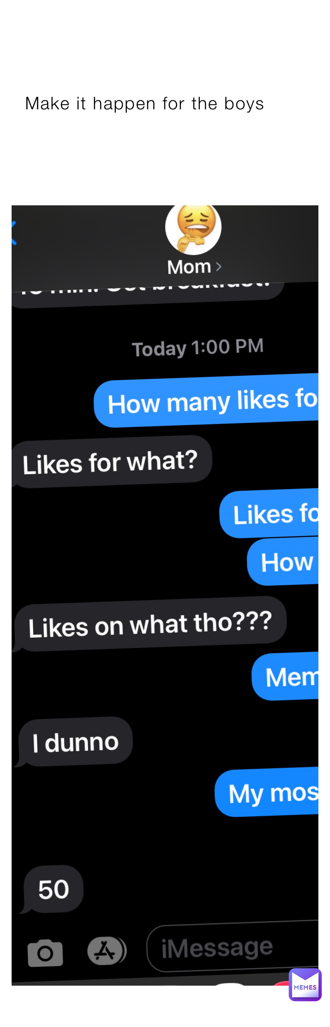 Make it happen for the boys