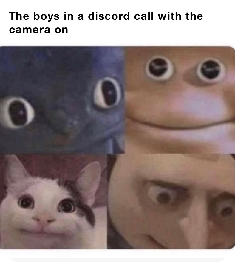The boys in a discord call with the camera on