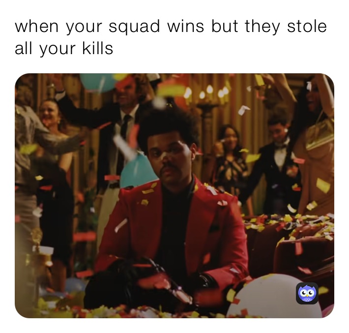 when your squad wins but they stole all your kills