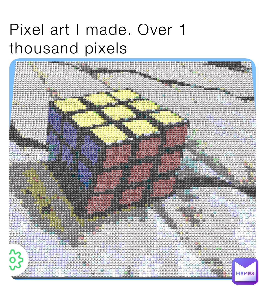 Pixel art I made. Over 1 thousand pixels
