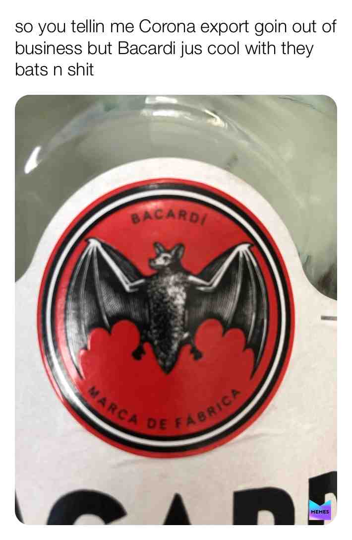 🧐🧐 #coronavirus #bat #alcohol #bacardi #drinks #quarantine #funny #mystery