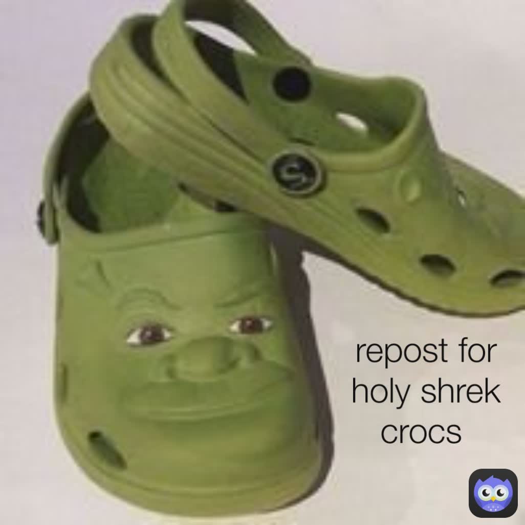 repost for holy shrek crocs 