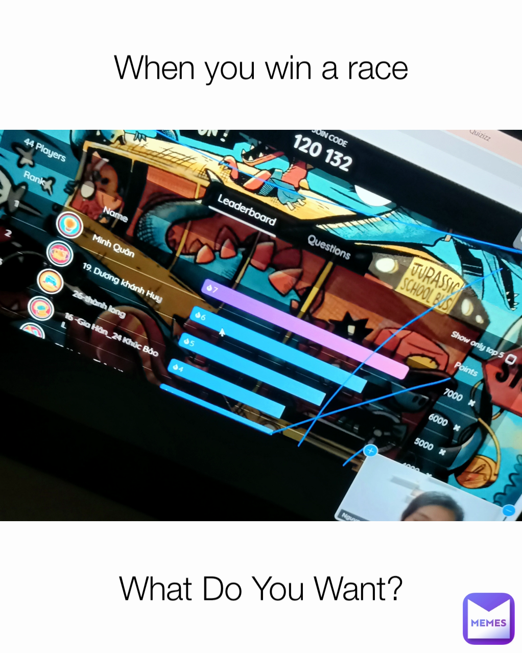 When you win a race What Do You Want?