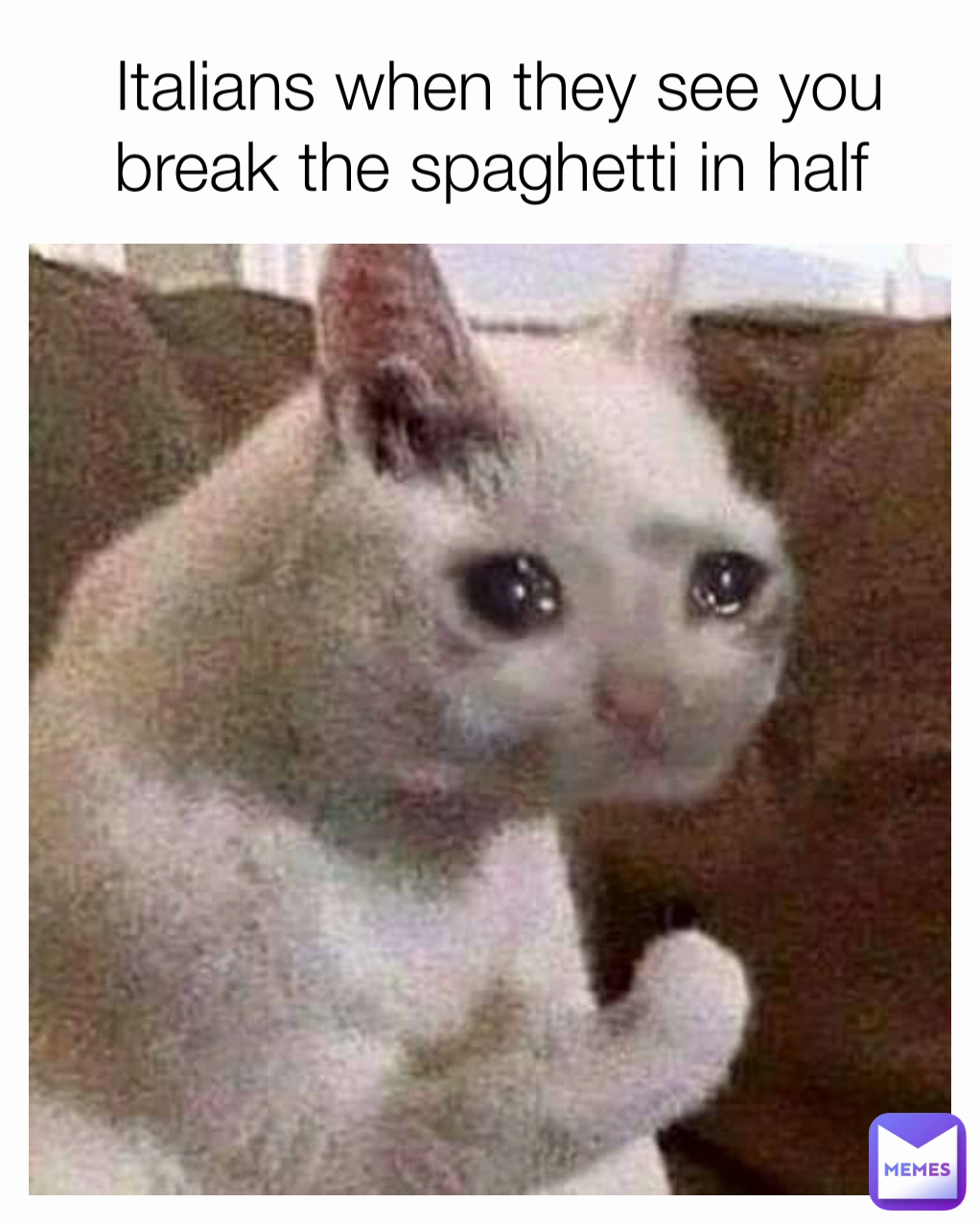  Italians when they see you break the spaghetti in half
