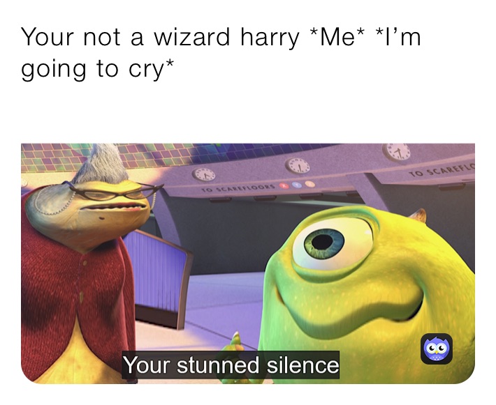 Your not a wizard harry *Me* *I’m going to cry*