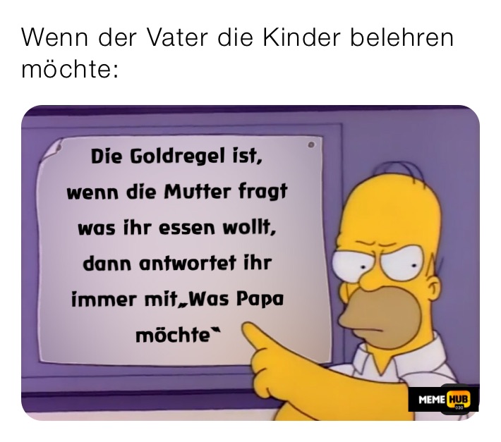 Wenn der Vater die Kinder belehren möchte: