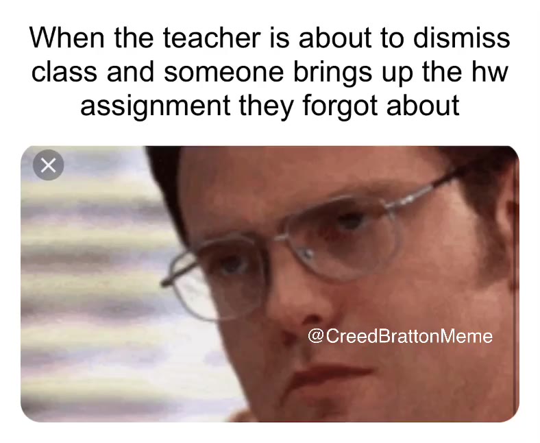 There’s always that one person😤😤  #TheOffice  #Dwight  #CreedBratto #collegestruggles