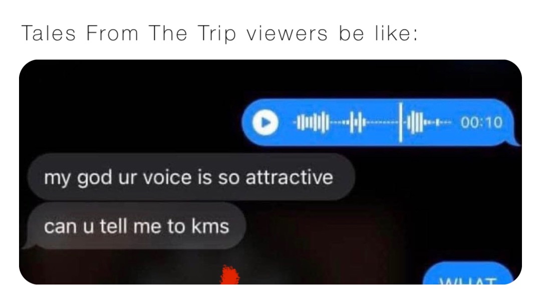 Tales From The Trip viewers be like: