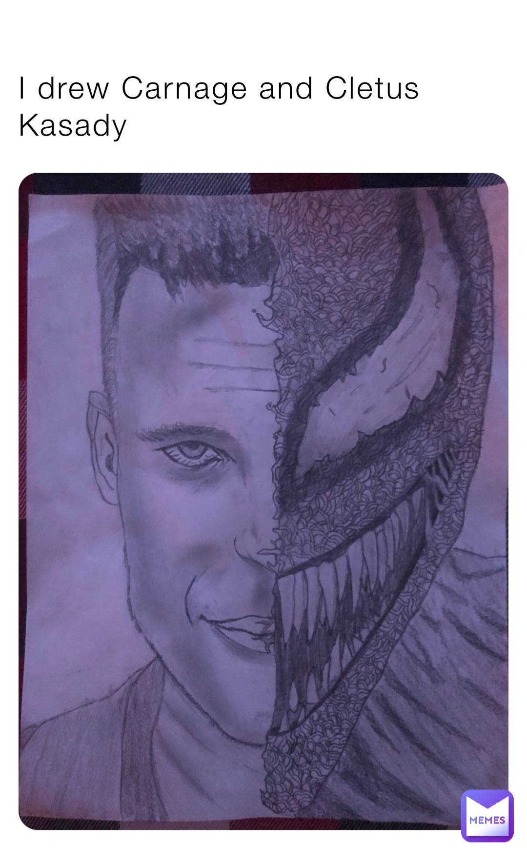 I drew Carnage and Cletus Kasady