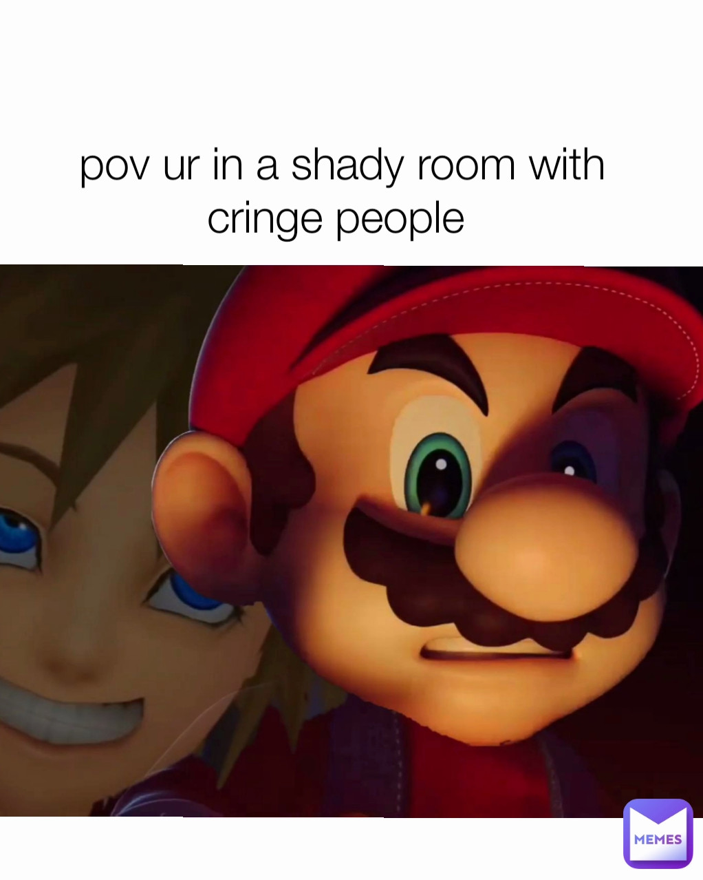 pov ur in a shady room with cringe people 