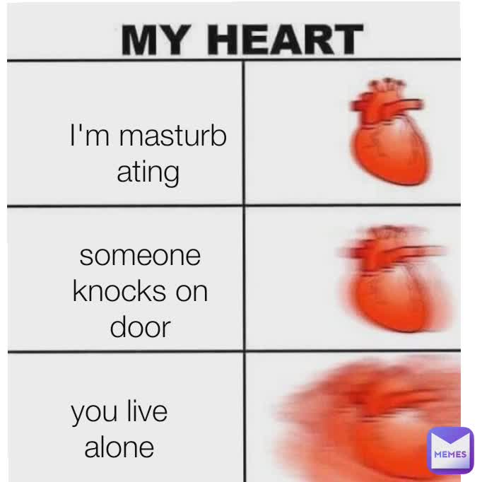 I'm masturbating I'm masturbating someone knocks on door you live alone