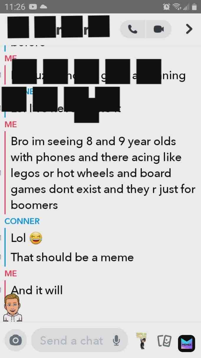 Me and my friend were just talking