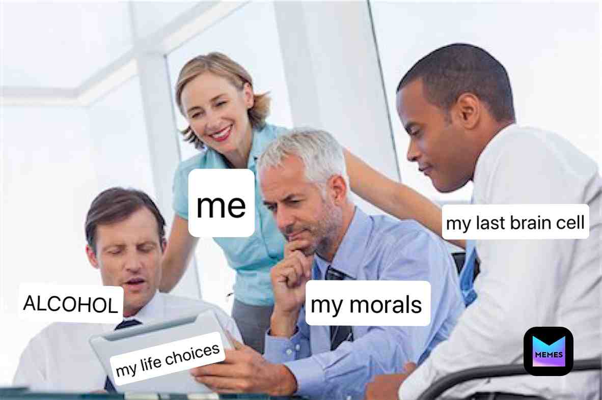 me revising my night out with the girls #alcohol #relatable #funny #ohno #meme #grouptherapy #groupchat