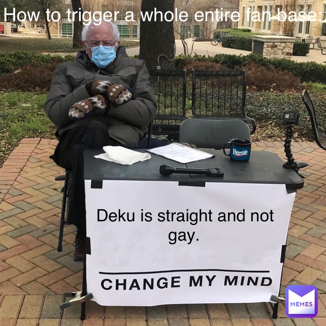 How to trigger a whole entire fan base: Deku is straight and not gay.