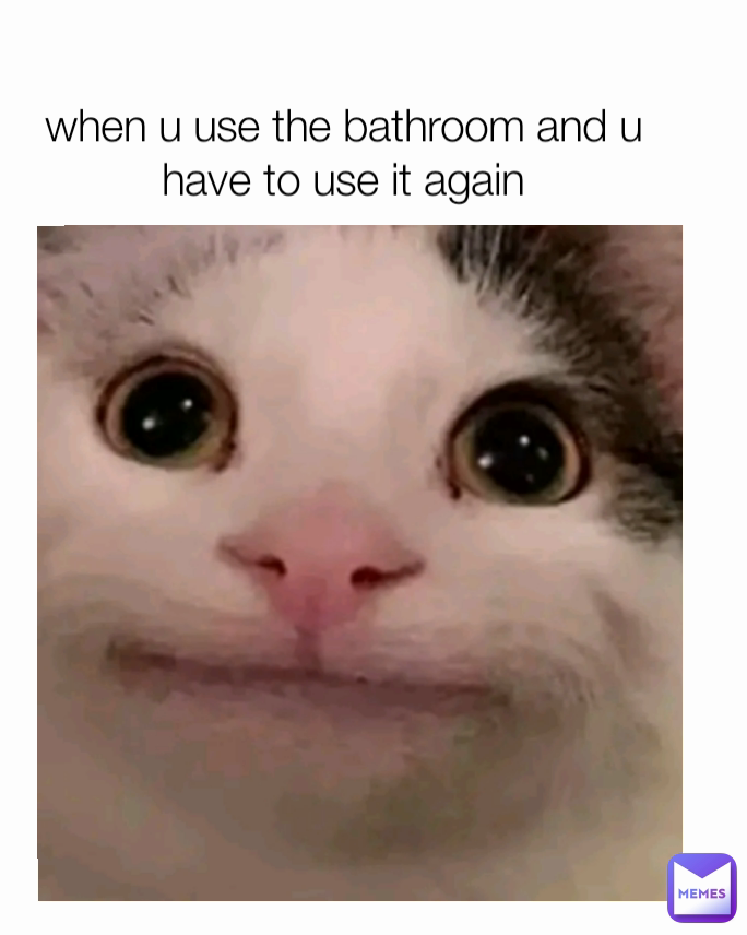 when u use the bathroom and u have to use it again
