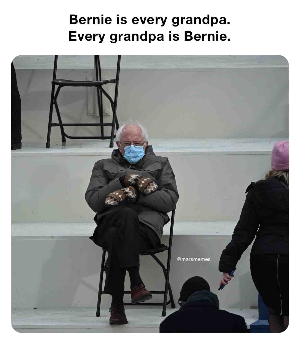 Thank you for coming to my Ted talk. #bernie #inauguration