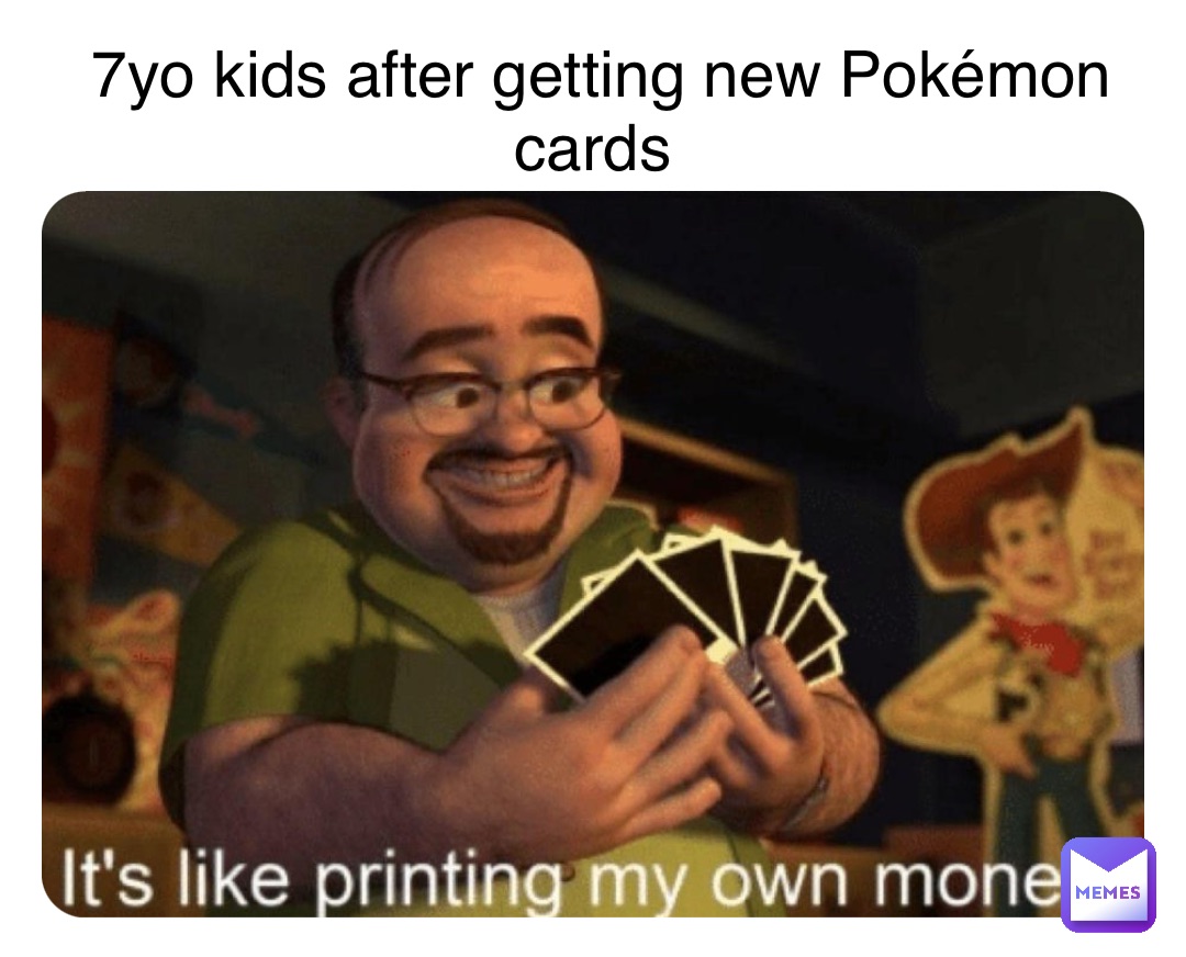 7yo kids after getting new Pokémon cards
