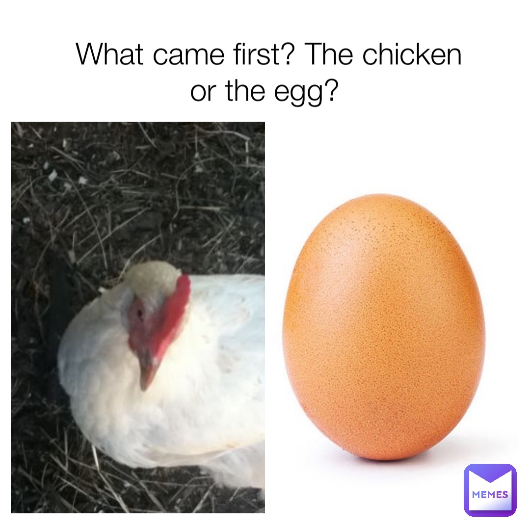 What came first? The chicken or the egg?