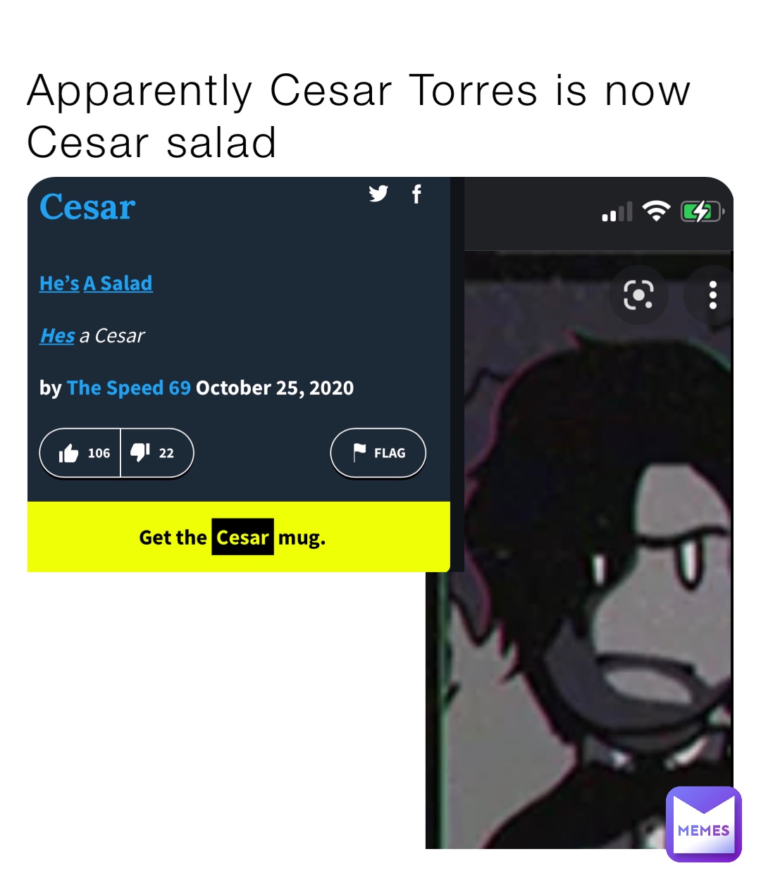 Apparently Cesar Torres is now Cesar salad