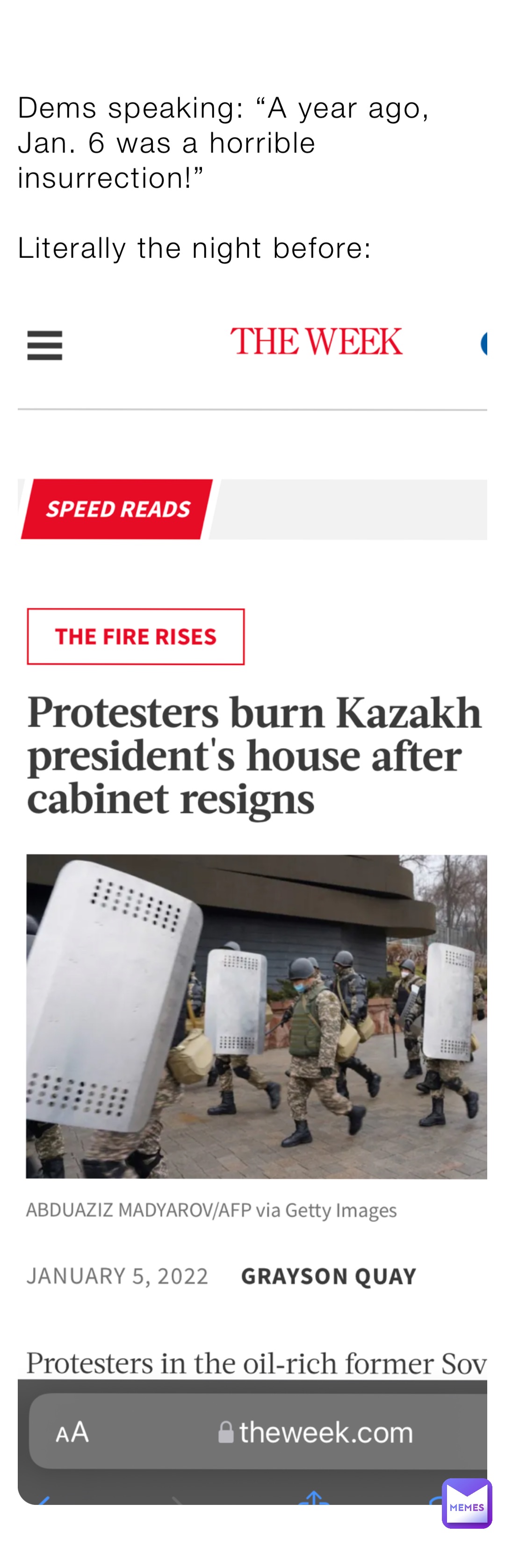 Dems speaking: “A year ago, Jan. 6 was a horrible insurrection!”

Literally the night before: