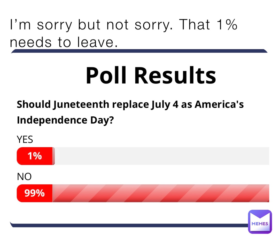 I’m sorry but not sorry. That 1% needs to leave.