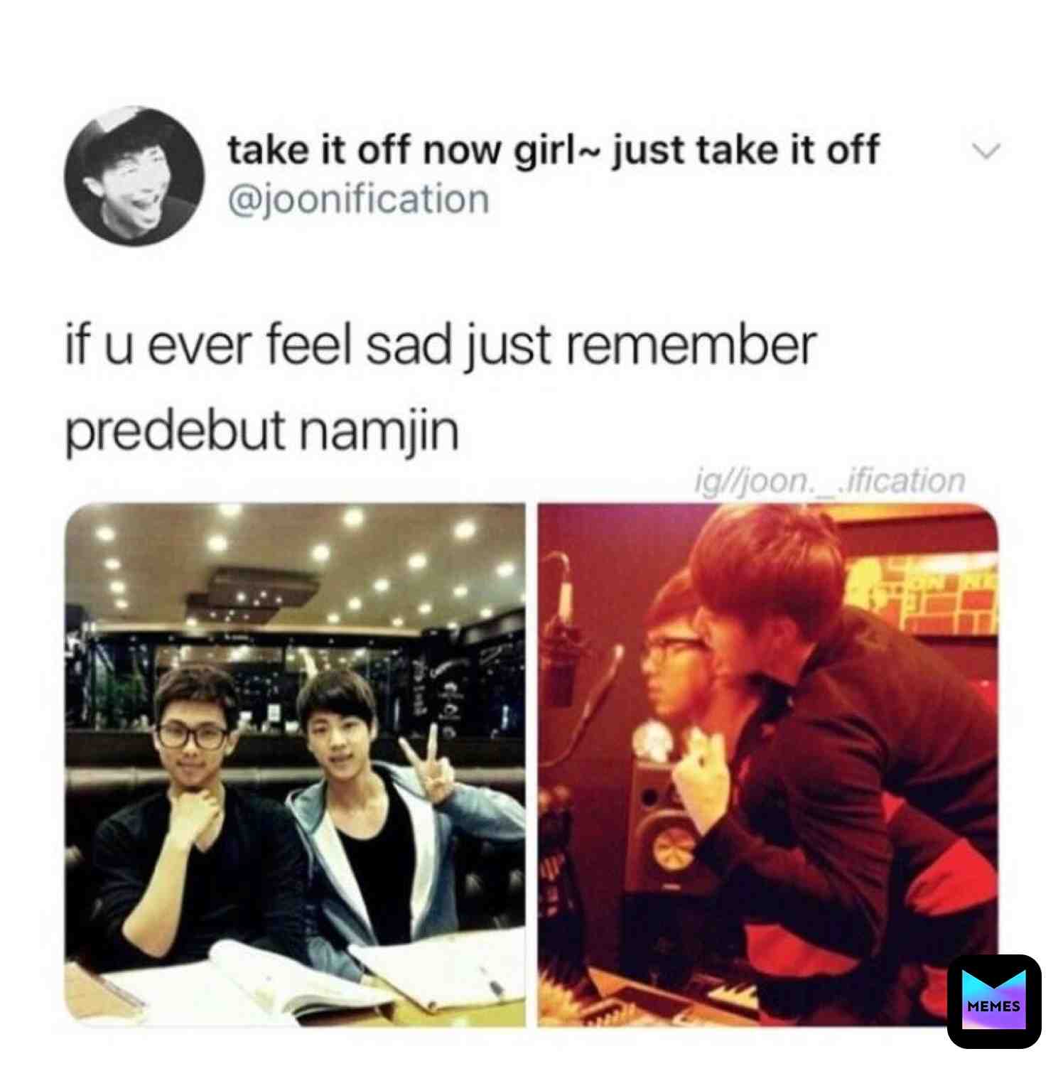 Meme shared by @Jimins_Lost_Jams_