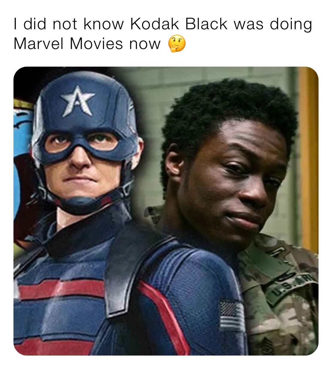 I did not know Kodak Black was doing Marvel Movies now 🤔