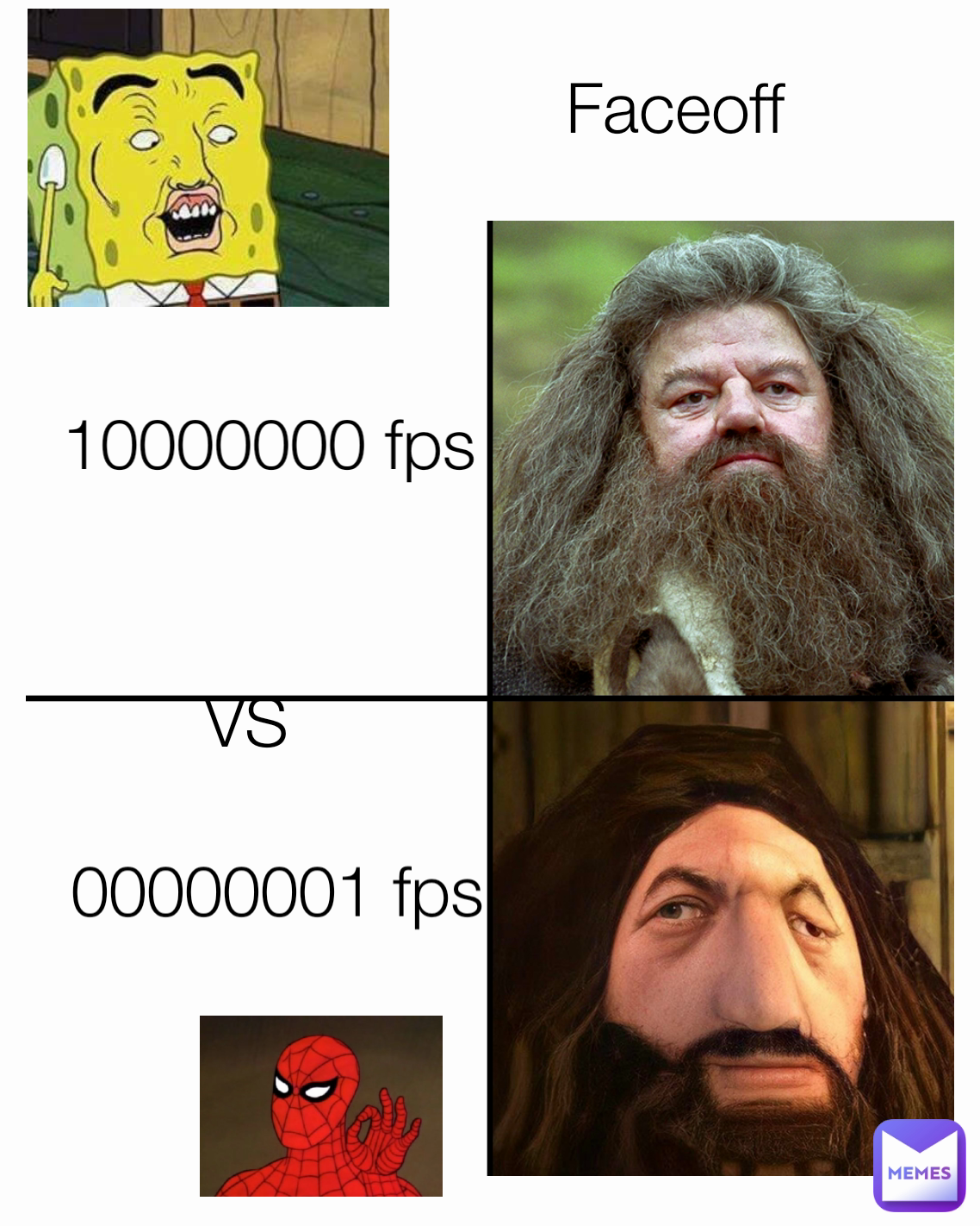 VS 00000001 fps 10000000 fps Faceoff