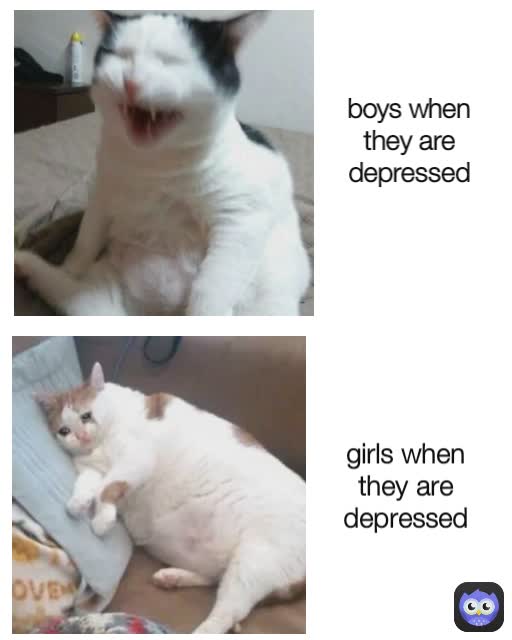 girls when they are depressed boys when they are depressed