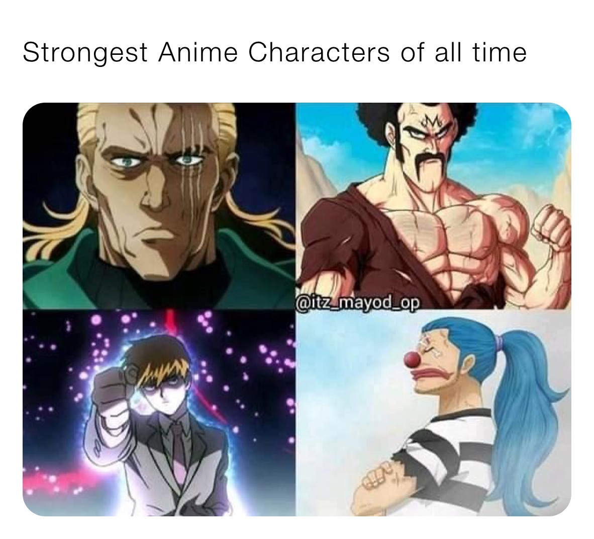 Strongest Anime Characters of all time 