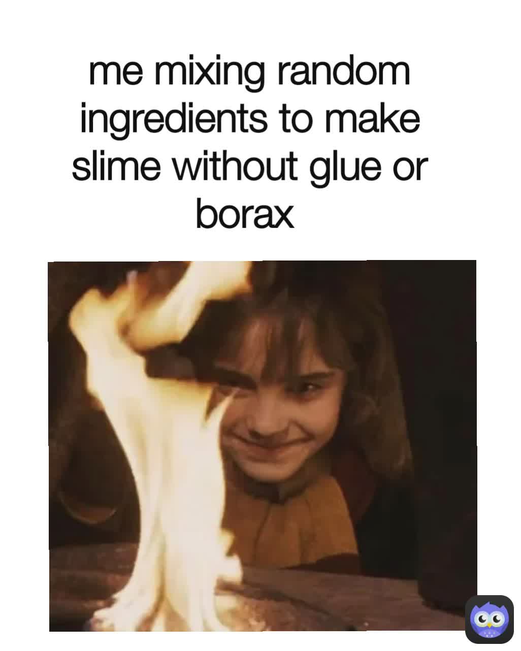 me mixing random ingredients to make slime without glue or borax 