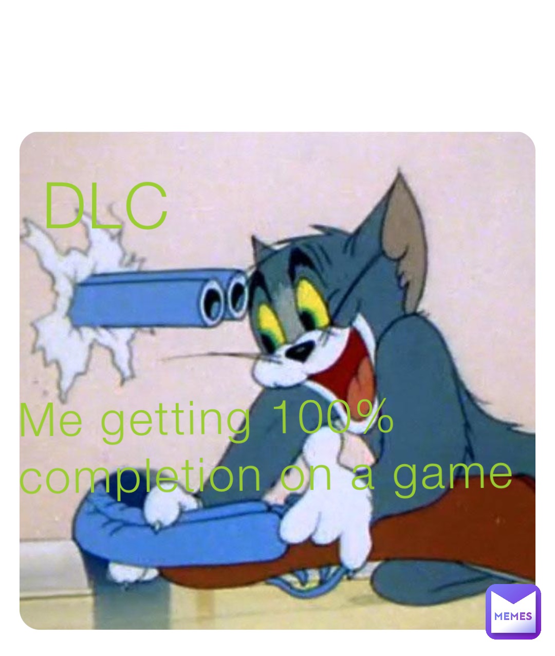 Me getting 100% completion on a game DLC