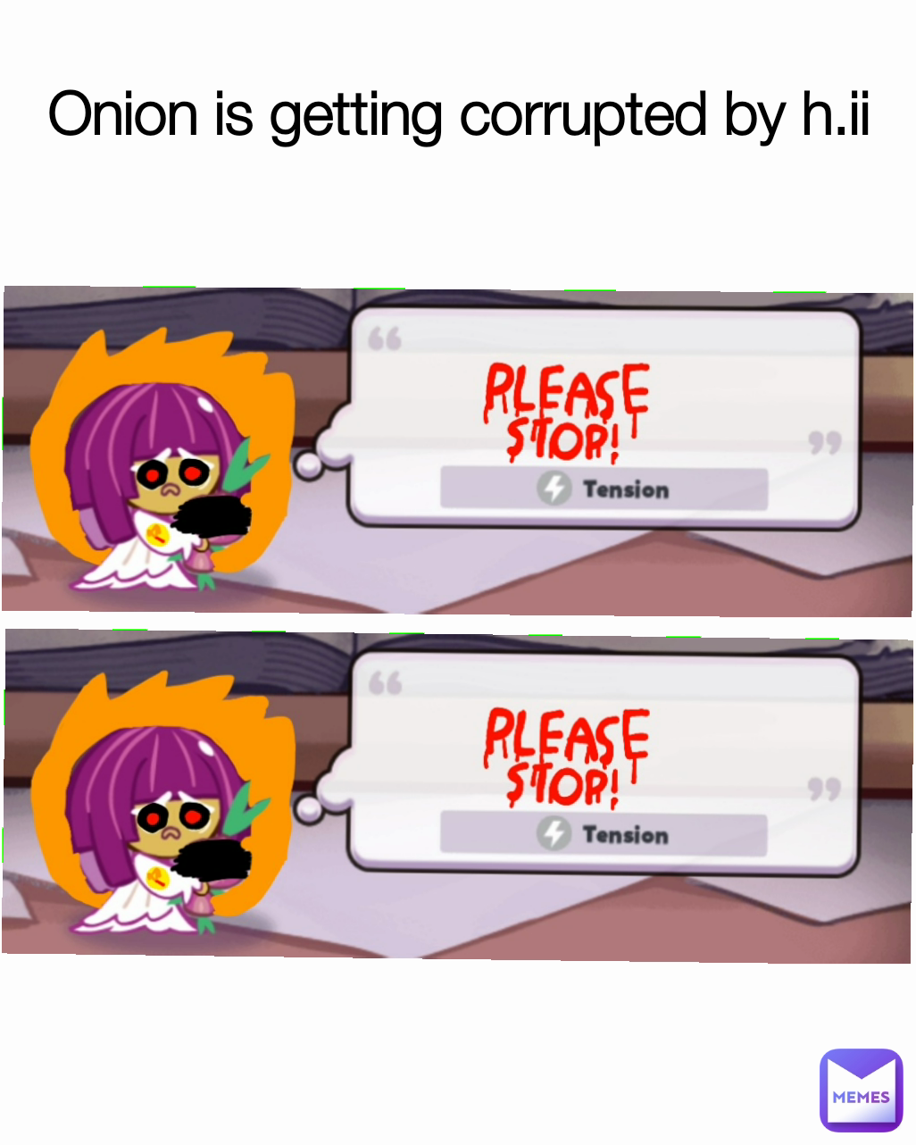 Onion is getting corrupted by h.ii