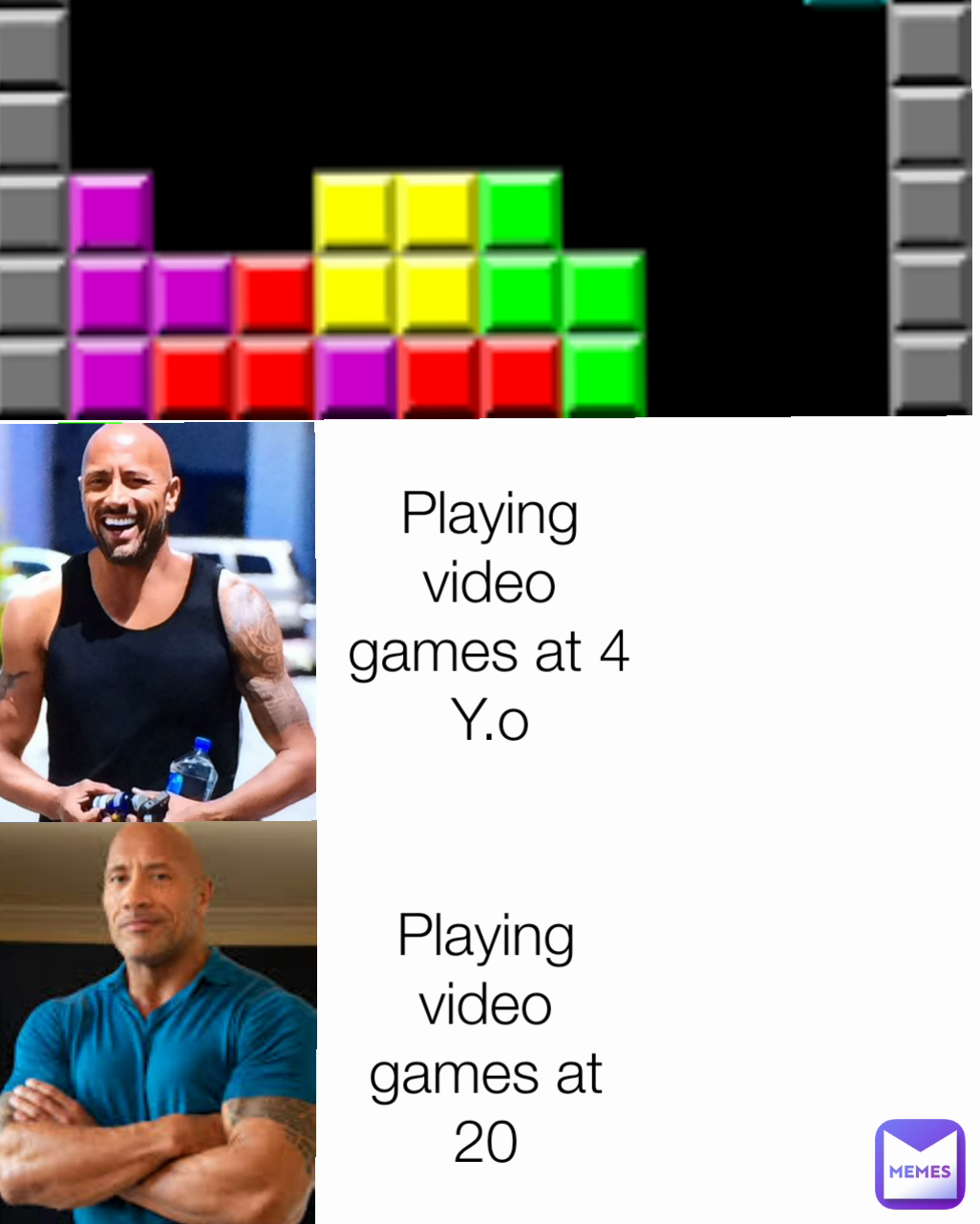 Type Text Playing video games at 4 Y.o Playing video games at 20