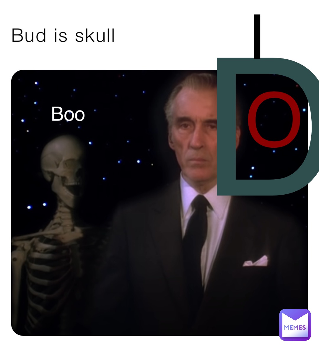 Bud is skull Boo O D I