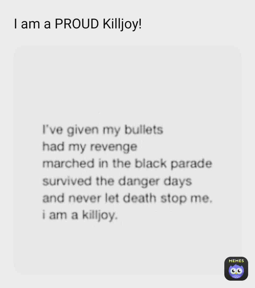 #mcr #killjoy