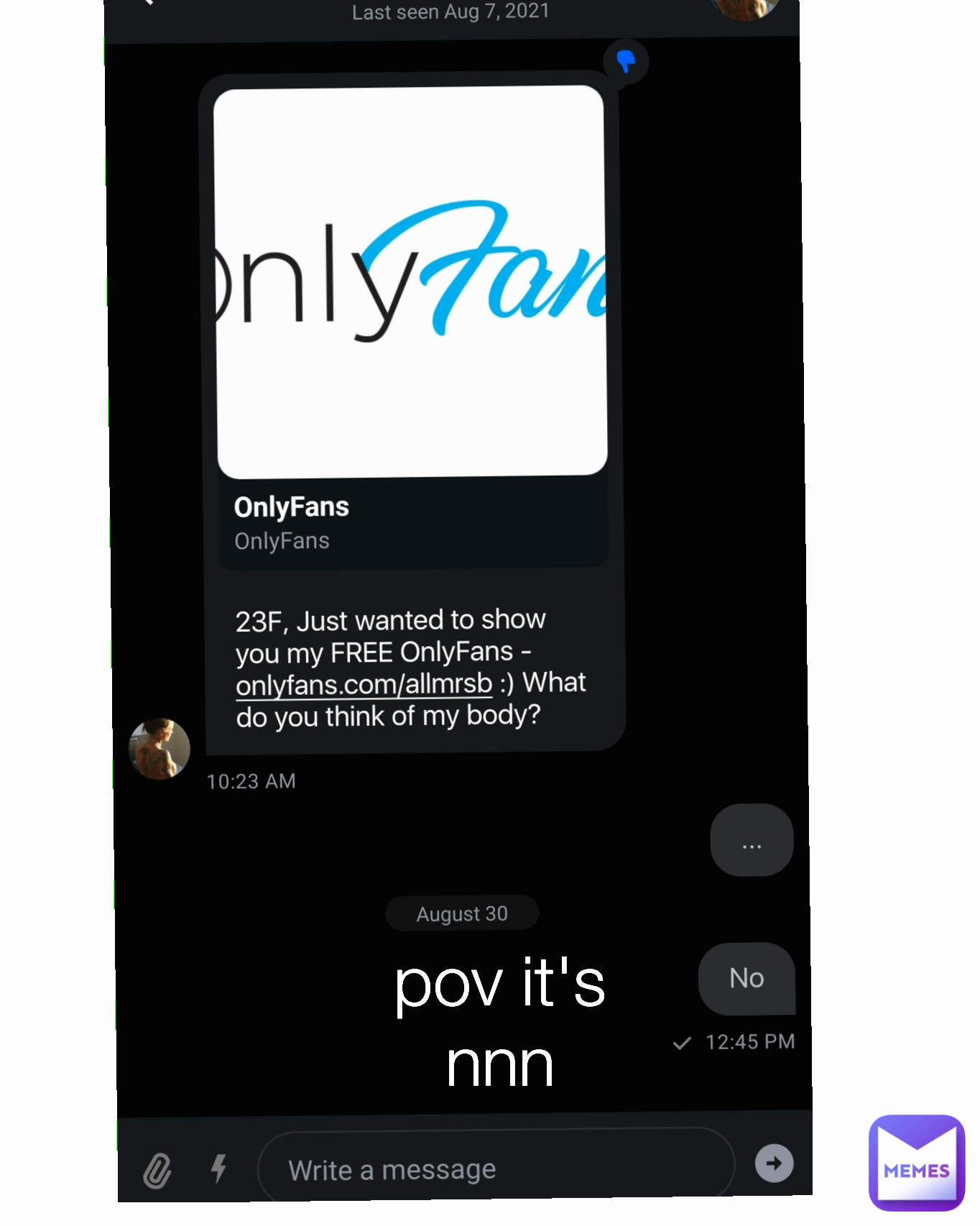 pov it's nnn Type Text