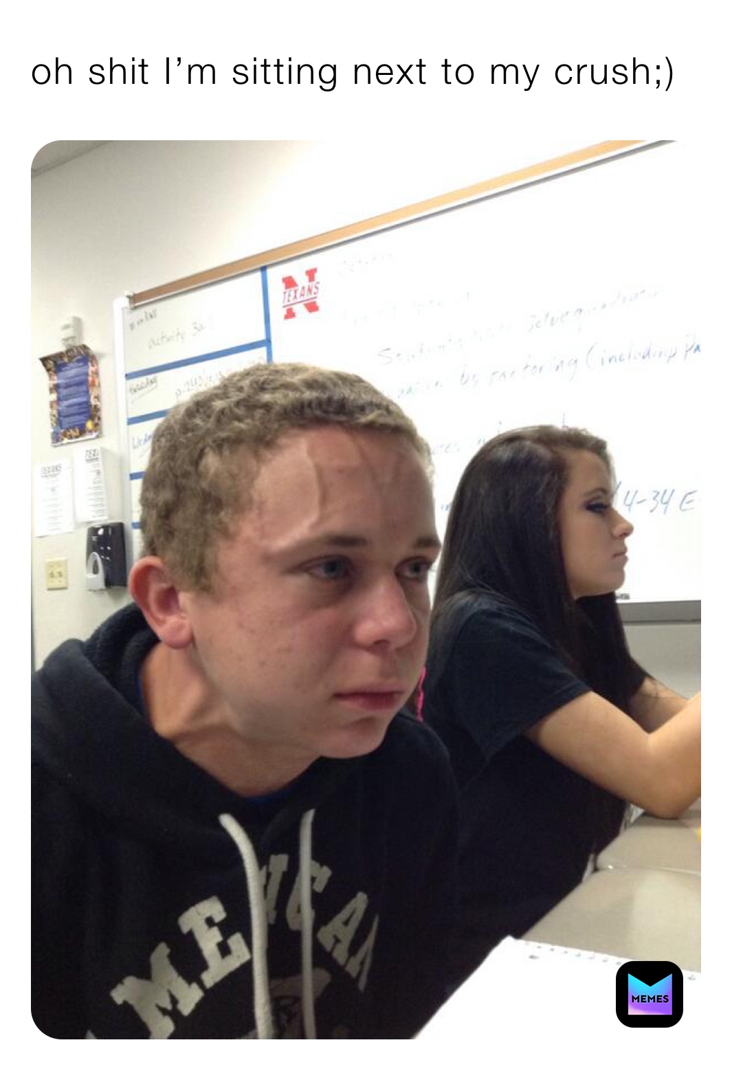 oh shit I’m sitting next to my crush;)