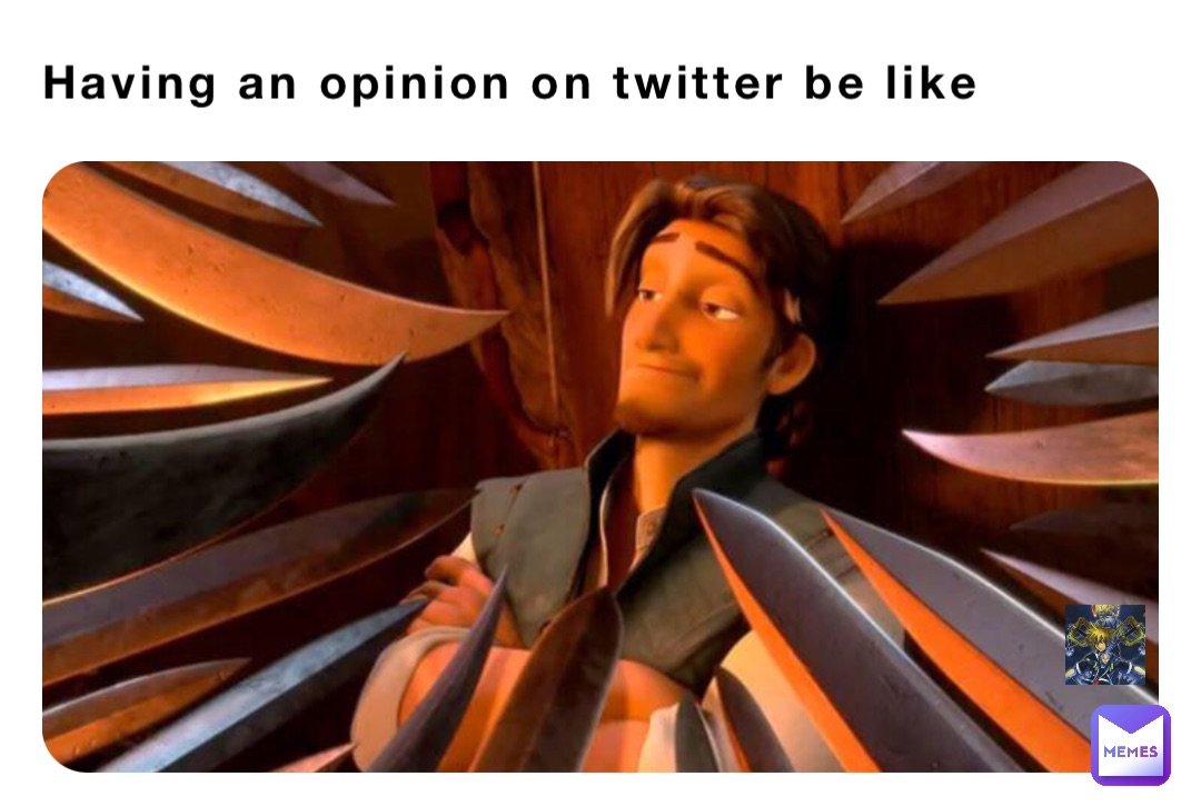 Having an opinion on twitter be like