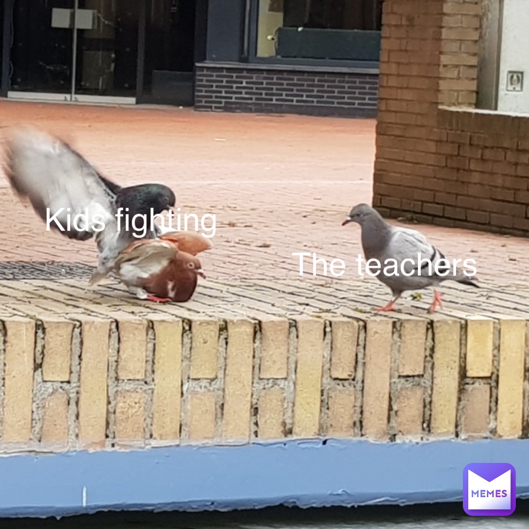 Kids fighting The teachers