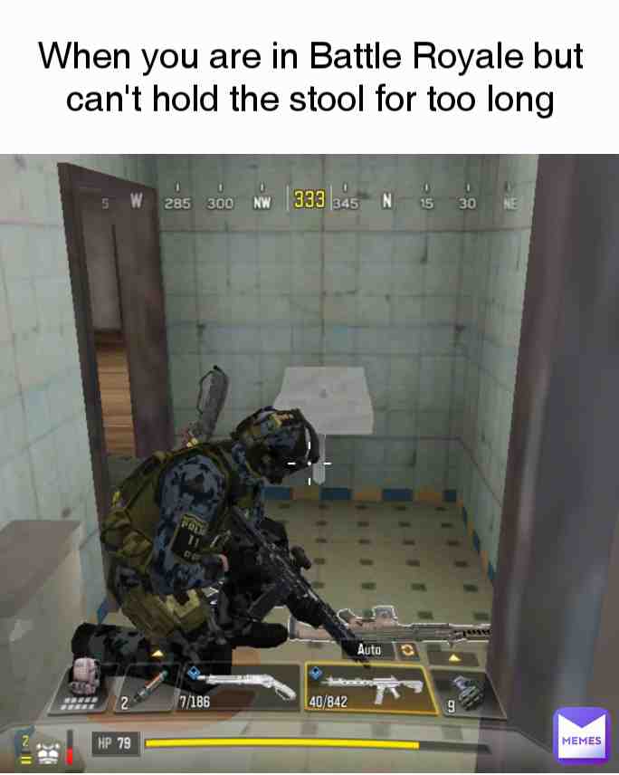 He takes a dump in the middle of the match