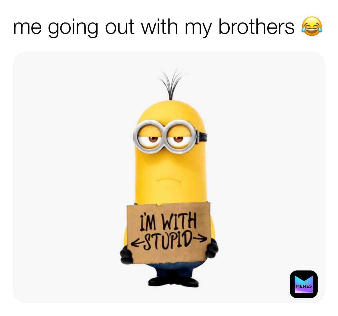 We need this sign 😂  #brother  #fight  #fights  #bro  #minions  #stupid  #memes  #meme
