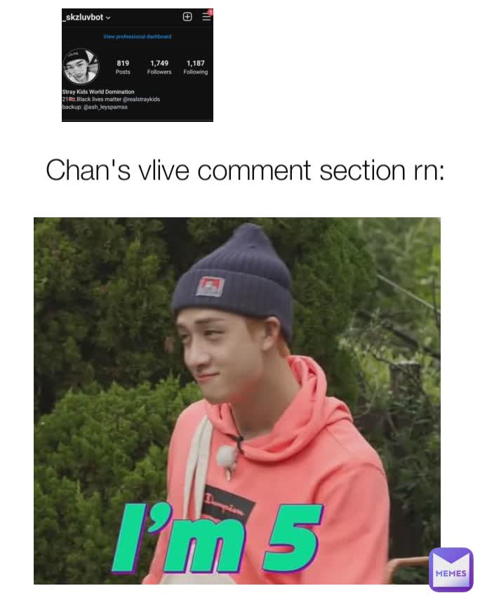 Chan's vlive comment section rn: